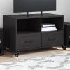 TV Stand Black 26.8"x15.4"x17.1" Steel