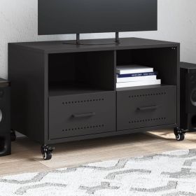 TV Stand Black 26.8"x15.4"x17.1" Steel