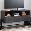 TV Stand Black 39.6"x15.4"x23.8" Steel