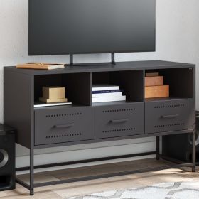 TV Stand Black 39.6"x15.4"x23.8" Steel