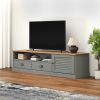 TV Stand VIGO Gray 61.4"x15.7"x15.7" Solid Wood Pine