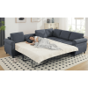[NEW ARRIVED] [VIDEO PROVIDED] Sleeper Sofa, 2 in 1 Pull Out Couch Bed,6 seater sofa bed, L Shaped Sleeper Sectional Sofa Couch,Riveted sofa