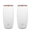 Stainless Steel Beer Glass Set, Set of 2 - White