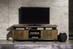 Ensata II Rustic Oak & Black Finish TV Stand