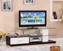 Ivana White & Black Finish TV Stand