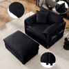 Modular Sectional Sofa, Oversized Deep Seat U Shaped Couch Set for Living Room, 4-Seater Comfy Cloud Couches with Two Movable Ottomans