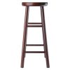 Shelby 2-Pc Swivel Seat Bar Stool Set; Walnut