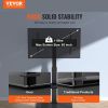 VEVOR TV Stand Mount, Swivel Tall TV Stand for 32 to 85 inch TVs, Height Adjustable Portable Floor TV Stand with Tempered Glass Base for Bedroom