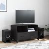 TV Stand Black 26.8"x15.4"x17.1" Steel