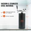 VEVOR Beer Growler Tap System, 128Oz 4L Mini Keg, 304 Stainless Steel Pressurized Beer Growler, Keg Growler with Pressure Display