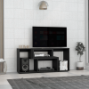 Rose Extendable TV Stand, Multiple Shelves, Black Wengue