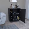 Tilden Bar Cart Sleek Mobile Cocktail Station with Built-in Bottle Storage