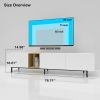 [Video] TV Console with Big Storage Cabinets, Modern TV Stand with Yellow and Ivory Contrasting Colors