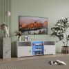 TV Stand for 32-60 inch TV, Modern Television Table Center Media Console with Drawer and Led Lights