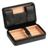 Galiner Spain Cedar Wood Cigar Humidor Portable Travel Leather Cigar Case Outdoor Storage Cigar Tool