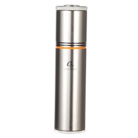 GALINER Aluminium Alloy Travel Cigar Humidor Metal Jar Cigar Tube Holder W/ Hygrometer Humidifer Cigar Accessoires Case (Color: Silver)