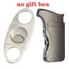 Luxury Cigar Lighter Torch Windproof Cigarette Lighters Cigar Cutter Scissors Sharp Cigar Lighter Cutter Set for Gift