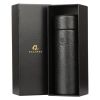 GALINER Cedar Wood Travel Humidor Cigar Box Portable Leather Cigars Case With Hygrometer Humidifier Black Cigar Tube