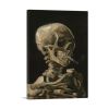Skull of a Skeleton with Burning Cigarette