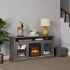 Retro TV Stand for 65'' TV, TV Console Cabinet with Storage, Open Shelves Entertainment Center for Living Room and Bedroom