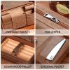 GALINER Leather Cigar Humidor Travel Cedar Wood Cigar Case 4 Tube Holder Sigaar Box For Cigars Outdoor Humidor Box