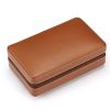 GALINER Cigar Humidor Case Charuto Cedar Wood Leather Travel Humidor Humidifier Set Gift Box (Without Lighter Cutter)