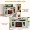 Fireplace TV Stand for TVs Up to 65 Inch with Side Cabinets and Remote Control