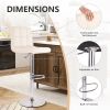 The high bar stool has a height-adjustable function. They are suitable for use with kitchen islands, family leisure areas or small coffee bars