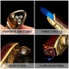 Luxury Lighter Butane Cigar Lighter Windproof Metal 3 Jet Lighters Smoking Igniter Cigar Punch Cutter