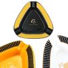 Portable Ceramic Ashtray Outdoor Car Cigar Ashtray Home Pocket 3 Cigar Holder Smoking Ash Tray Tobacco Tools