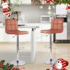 The high bar stool has a height-adjustable function. They are suitable for use with kitchen islands, family leisure areas or small coffee bars