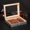 GALINER Humidor Cigar Box Luxury Case Cedar Wood With Portable Hygrometer Digital Humidifier Outdoor Cigar Case Travel