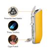 Lighter Metal 3 Jet Butane Gas Torch Smoking Lighter W/ Cigar Punch Stripe Sharp Cigar Lighter