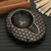 GALINER Ceramic Ashtray Cigar Tool Portable Home Smoking Ash Tray For Cigar Indoor Travel Ashtrays